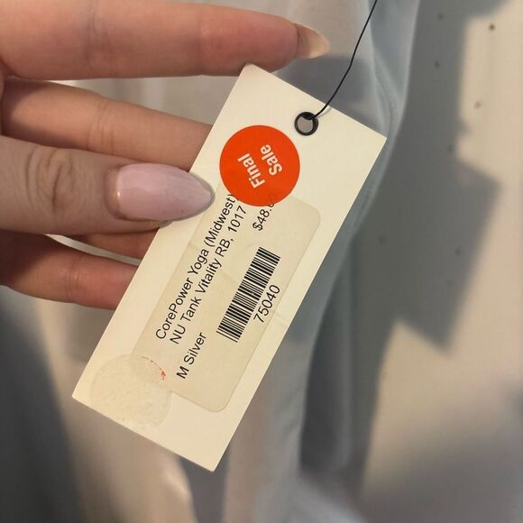 Corepower NUALIME Women's Light Gray Tank Top size m NWT - Picture 5 of 5